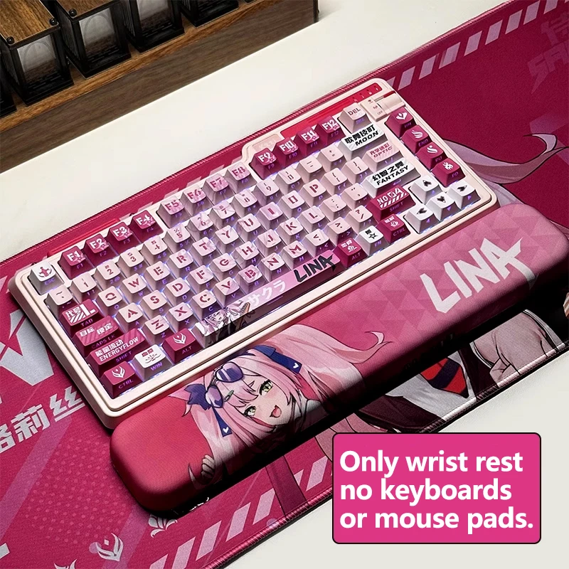 Ergonomic Wrist Rest for Mechanical Keyboard Memory Foam Cushion with Anime Gaming & Office Hand Support Pad Anti-Slip Base