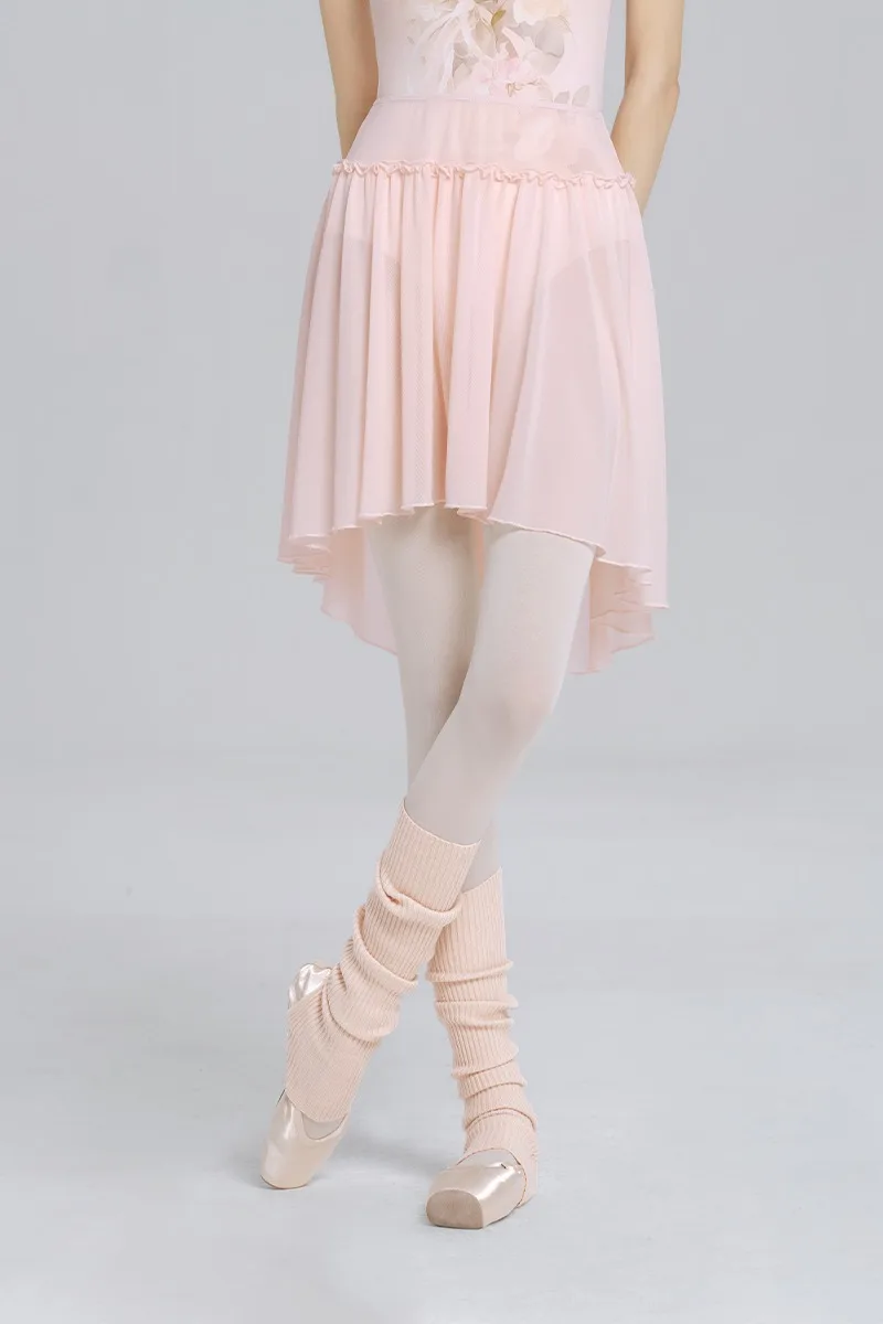 Ballett-Tanzrock für Damen, Erwachsene, Teenager, lyrisch, weiß, schwarz, blütenblattförmiger Chiffonrock, Ballerina-Tanz-Übungsröcke