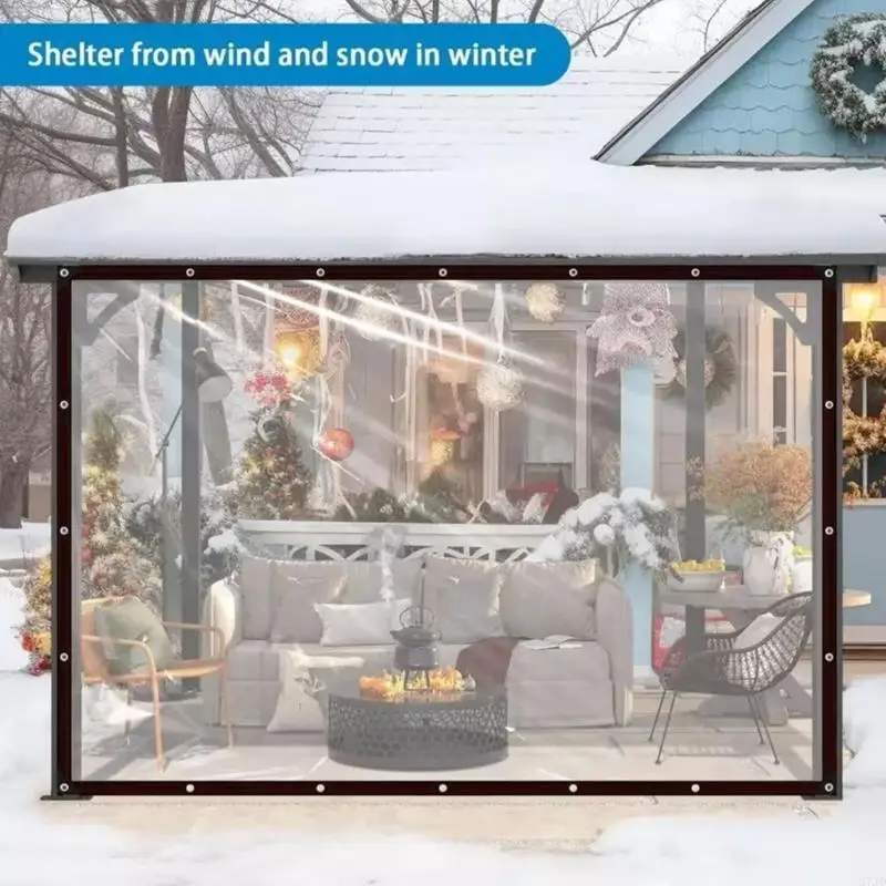 

Clear Tarpaulin Sheeting Case For Outdoor Plant Protective Sun Resistant Waterproof Cover Garden Balcony Greenhouses Use 37JD