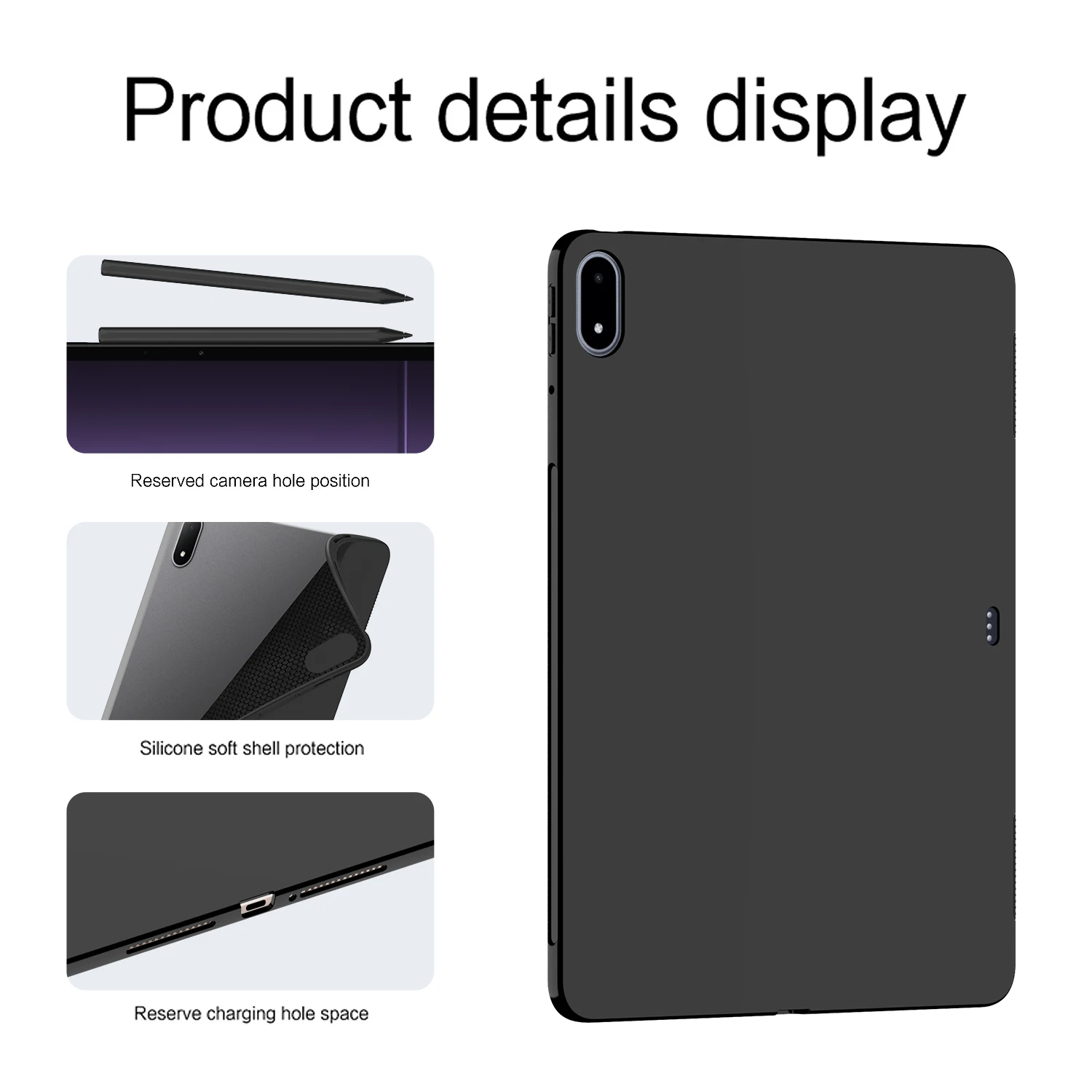 AJIUYU Soft Case For OnePlus Pad 3 One Plus Pad 3 13.2 inch Silicone Cover for OnePlus Pad3 Pad 2 Pro/OPPO Pad 4 Pro Tablet Case