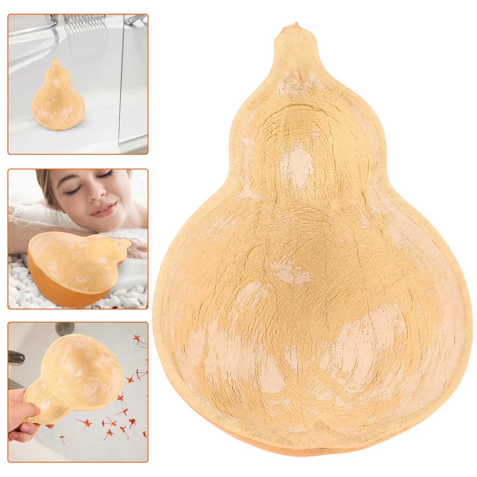 

Половник-черпак из тыквы для ванны и душа, практичный, эргономичный, для дома, спа и кухни