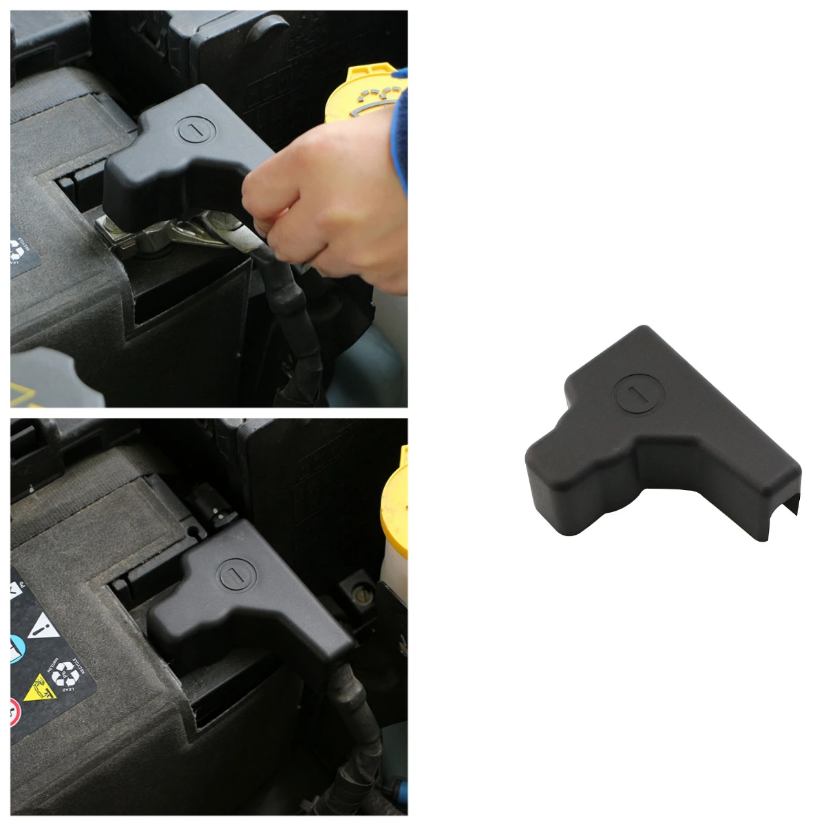 Car Battery Anode Negative Electrode Protective Cover Cap for Jeep Compass 2017-2020 Interior ABS Accessories