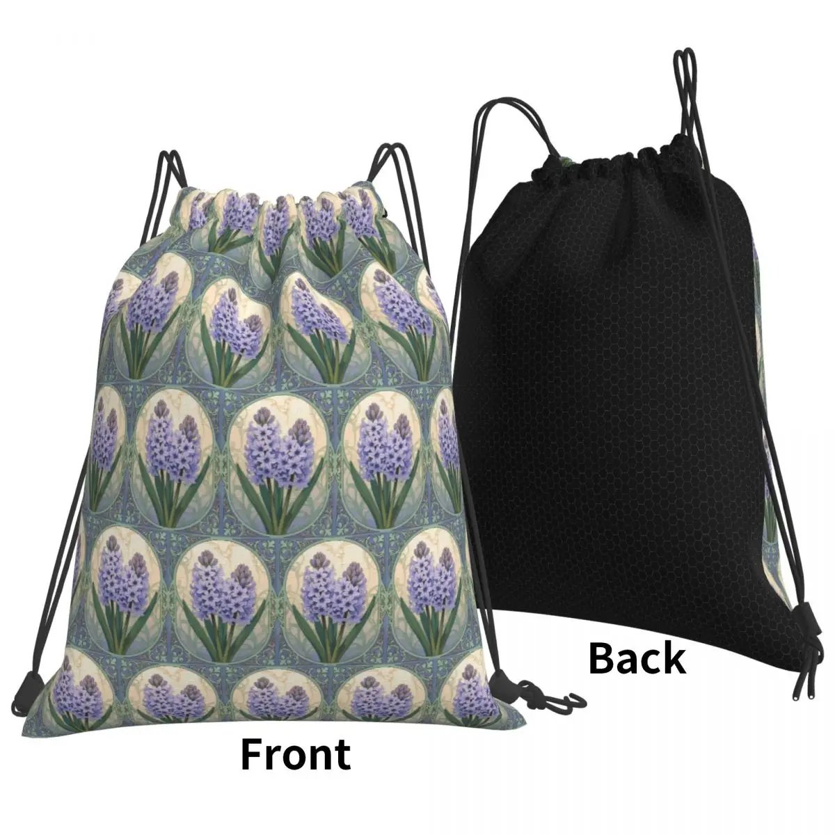 Sonbol Bloom Lilac Hyacinth Of Nowruz Backpacks Fashion Drawstring Bags Sports Bag Book Bags for Travel Students view 2