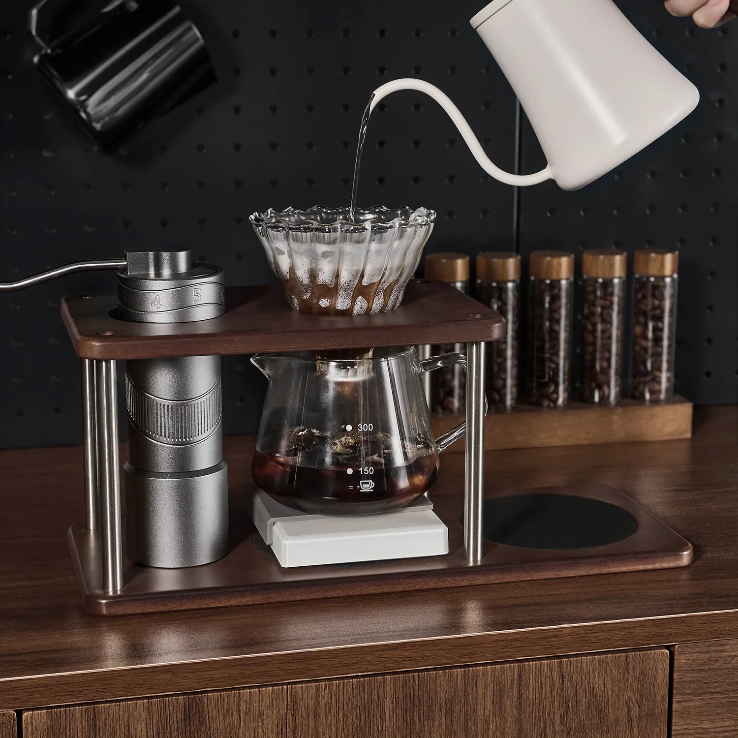 

Solid Wood Hand Brewed Coffee Holder Camping Portable Detachable Coffee Set Sabine Wood Coffee Accessories