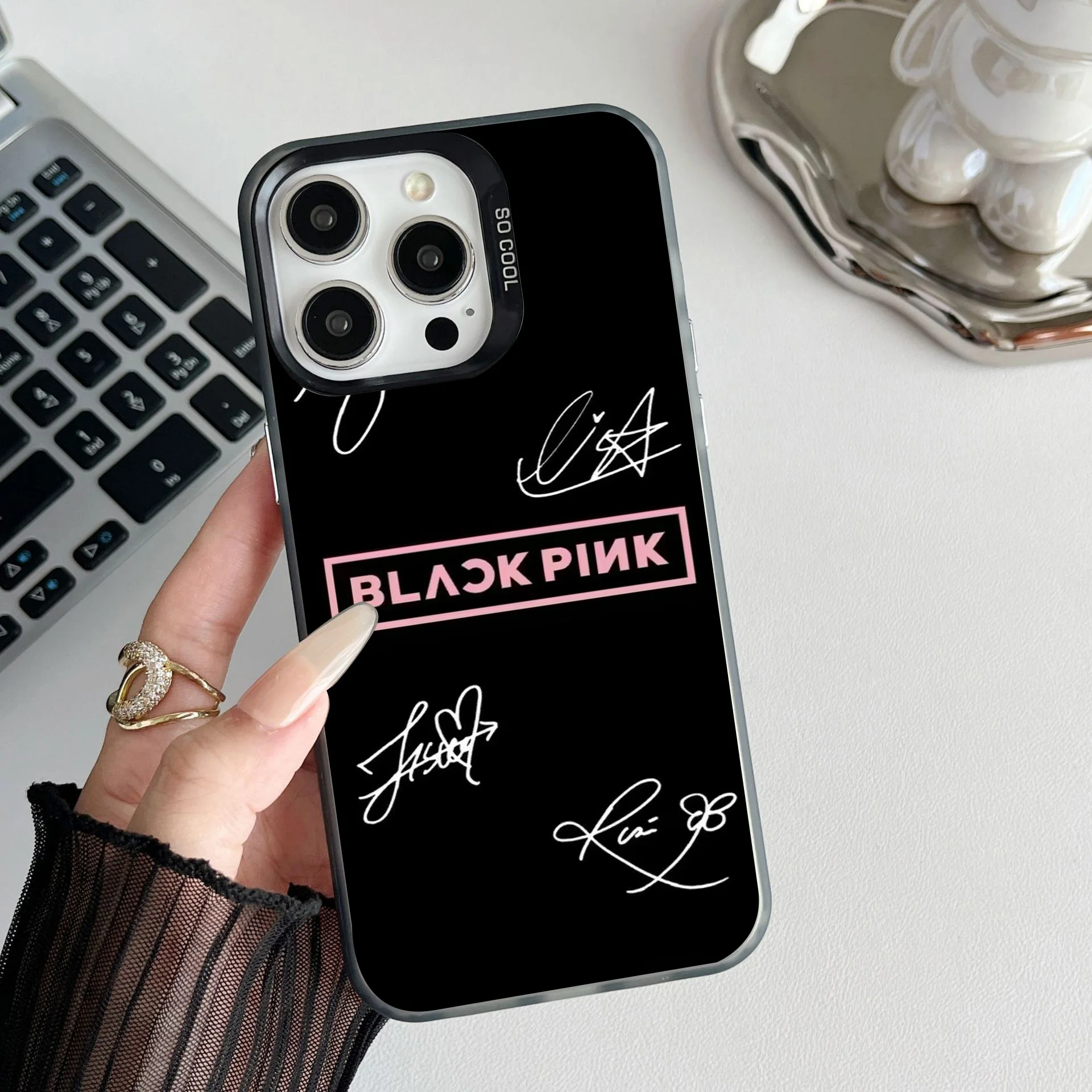 New B-Blackpinkes Phone Case For iPhone 16 15 14 13 12 11 mini Pro Max X XR XS MAX 8 7 Plus Anti Fall Matte Back Cover Shell