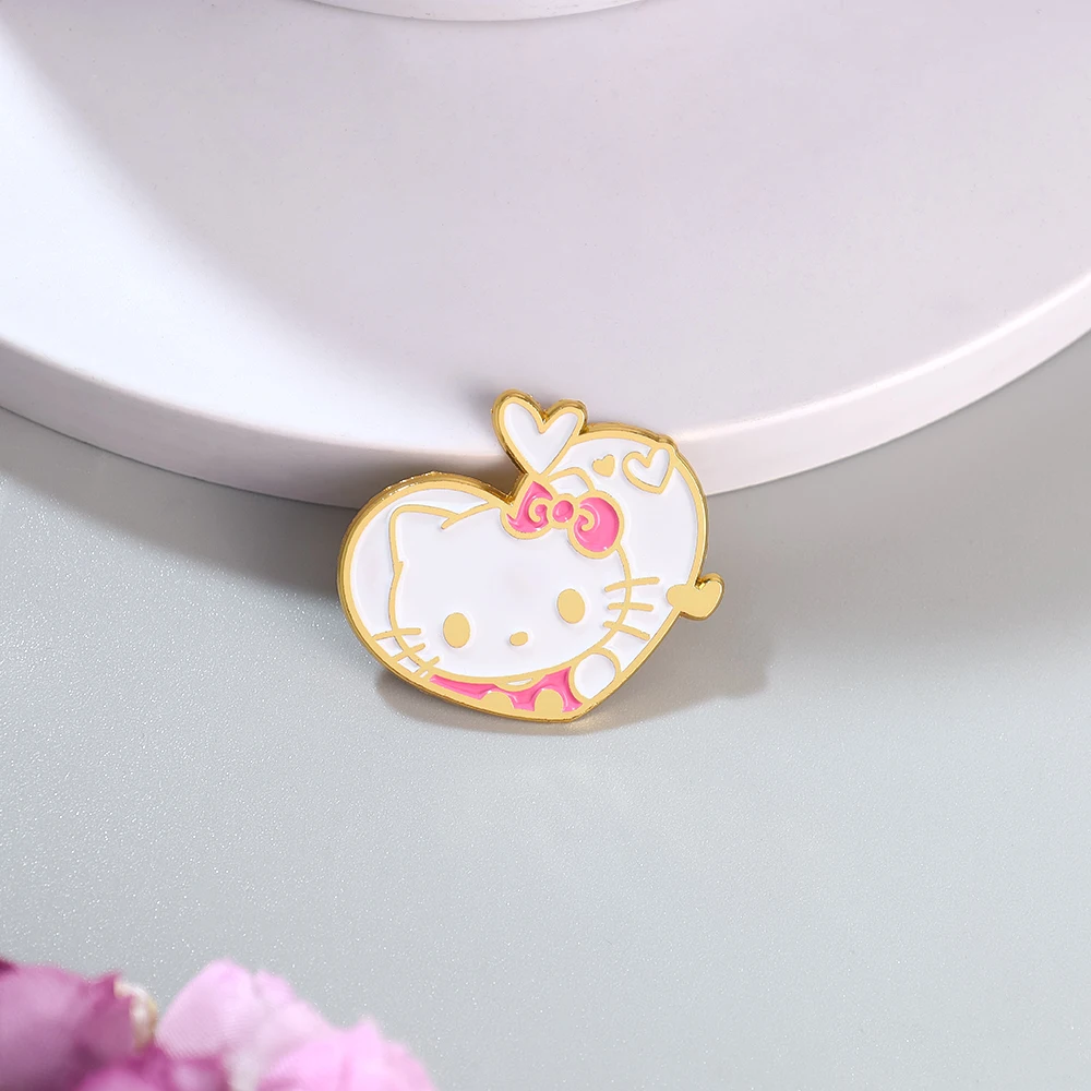 3 pçs/set dos desenhos animados anime gatinho esmalte broches pinheiros lapela pinos crachá na mochila acessórios de roupas jóias presentes de natal