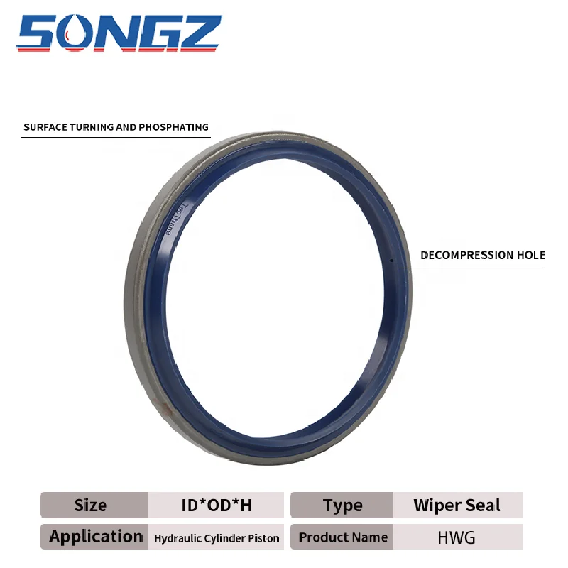 Genuine Pressure Hydraulic Cylinder Dust Proof Seal DKBI For Excavator Metal Wiper Seal