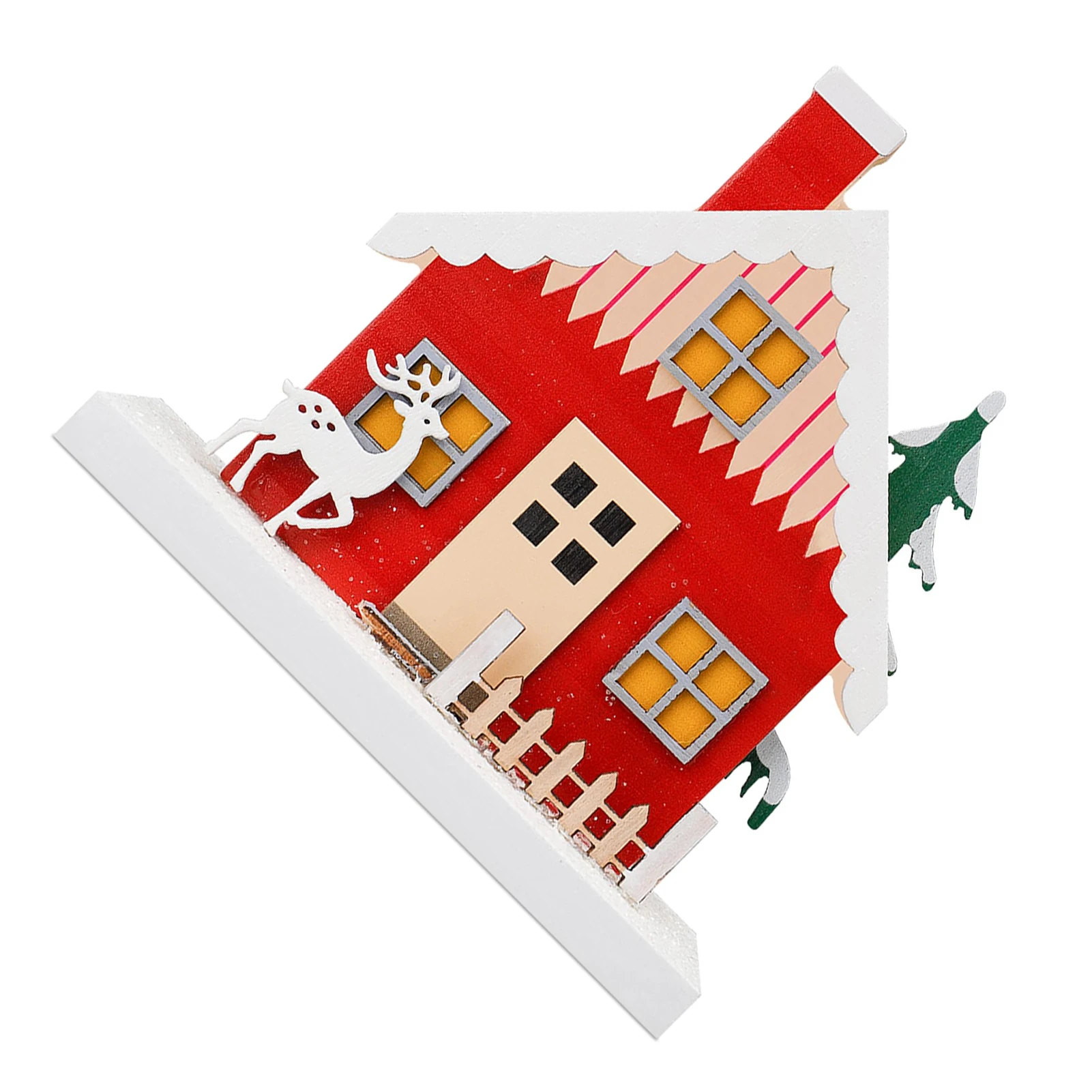 

Деревянные настольные украшения для рождественского домика, праздничные украшения для стола, подходящие по размеру.