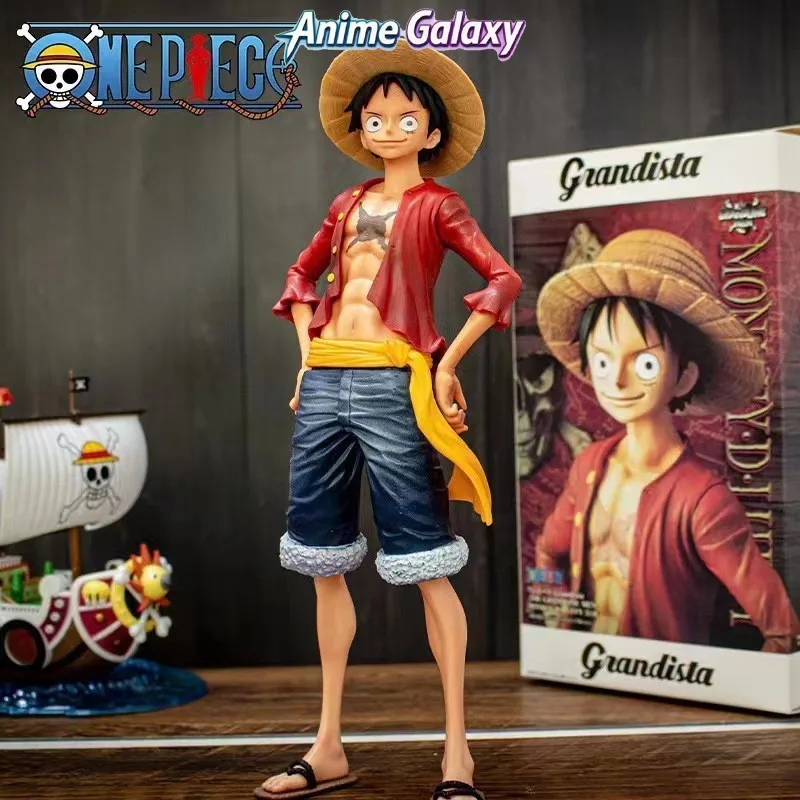 

One Piece Luffy Straw Hat Captain Smiley Face Figure Interchangeable Face Model Japanese Anime Collection Desktop Ornament Gift