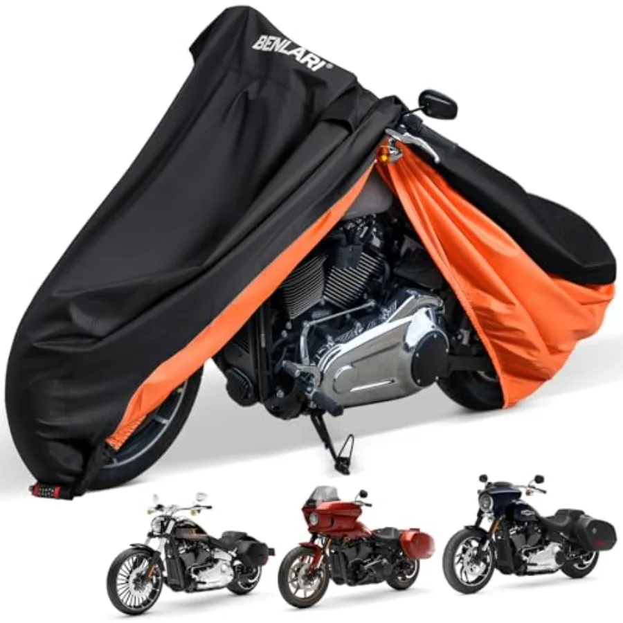 

Upgraded Waterproof Motorcycle Cover for Cruiser Softail Standard Dyna Forty-Eight Nightster Special Street Bob 114 Fat Bob 114