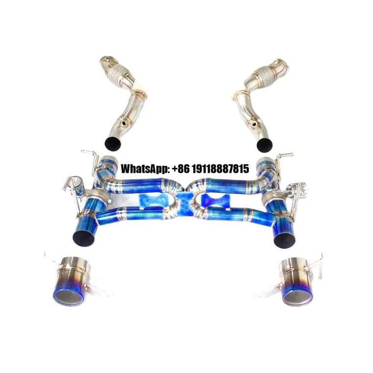 Made in China Performance Full Exhaust System Exhaust Downpipe and Titanium Alloy Exhaust Valvetronic Catback for Ferrari 488