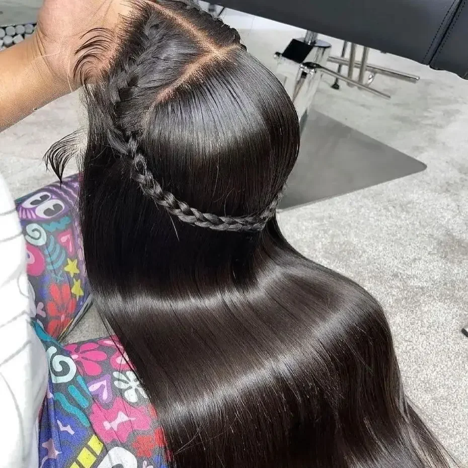 200% Hd Transparent Bone Straight 13x6 Lace Frontal Wigs Brazilian Remy Hair Preplucked 13x4 Lace Front Human Hair Wig For Women