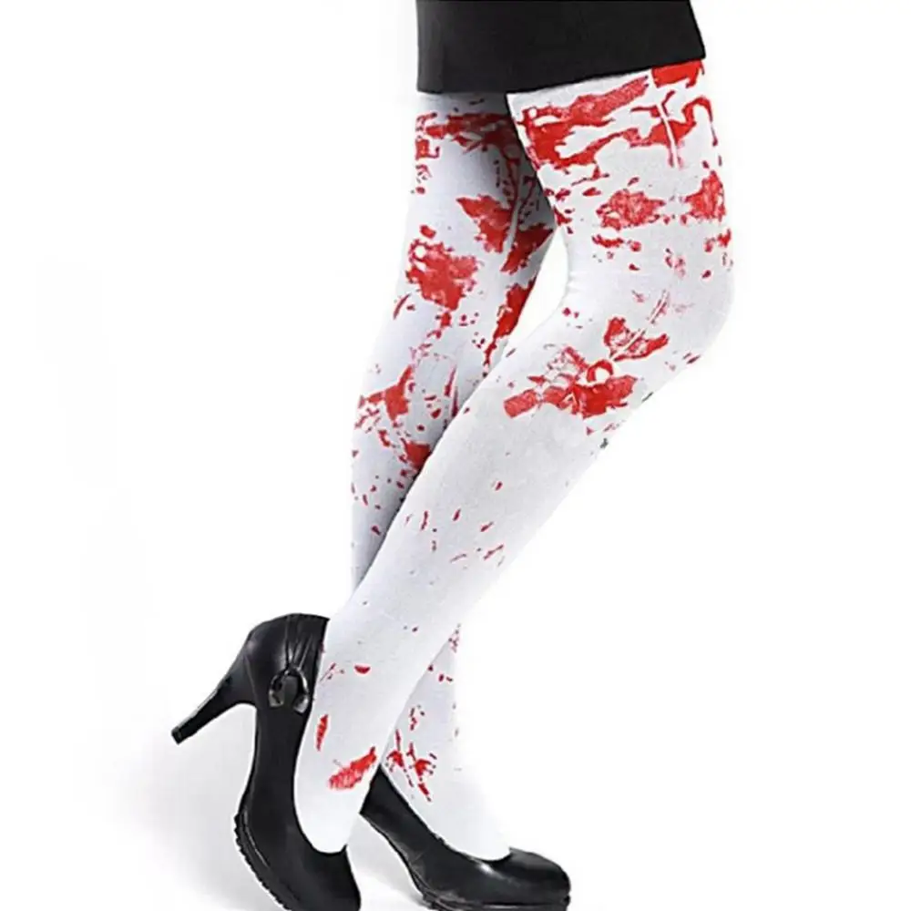 Women Over The Knee Socks Blood Stained Bloody Socks Halloween Party Costume