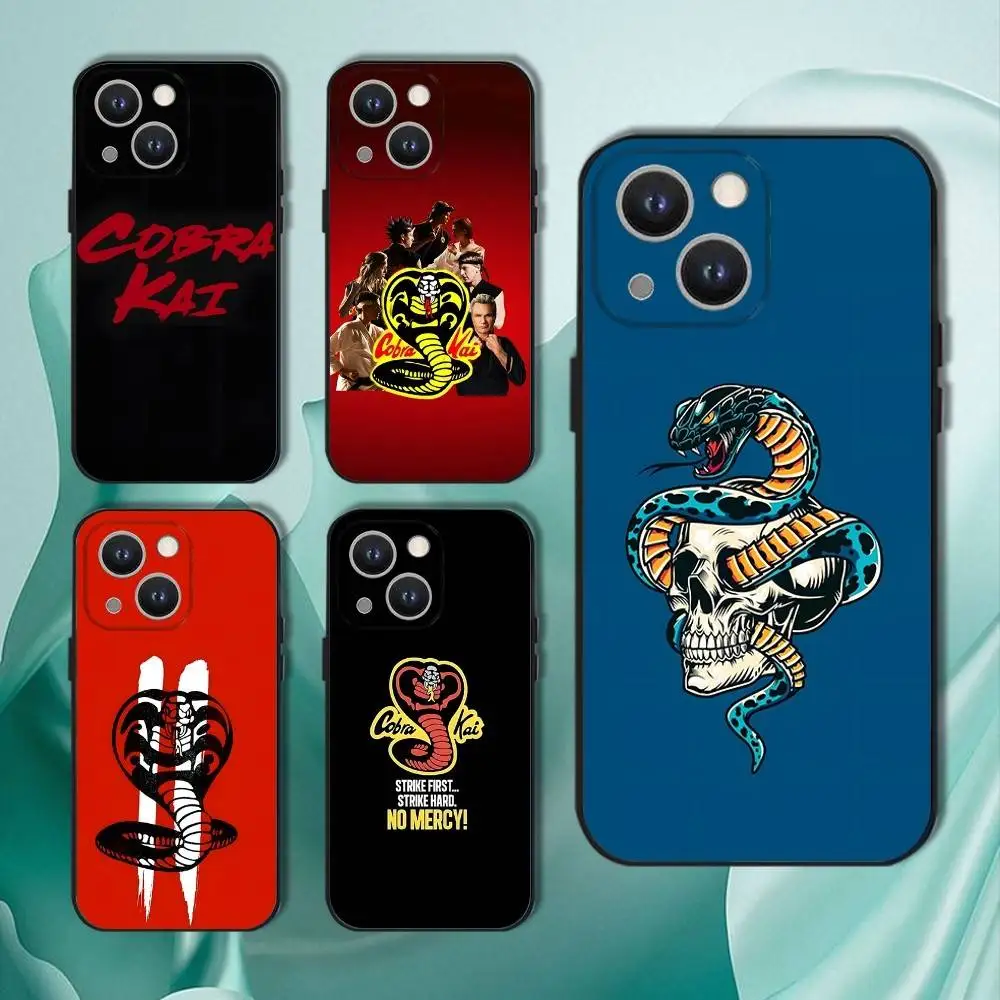 

C-Cobra Kai Snake Phone Case For iPhone 16,15,14,13,12,11,Pro,XS,Max,XR,Plus,E,SE4,Mini Black Soft Cover