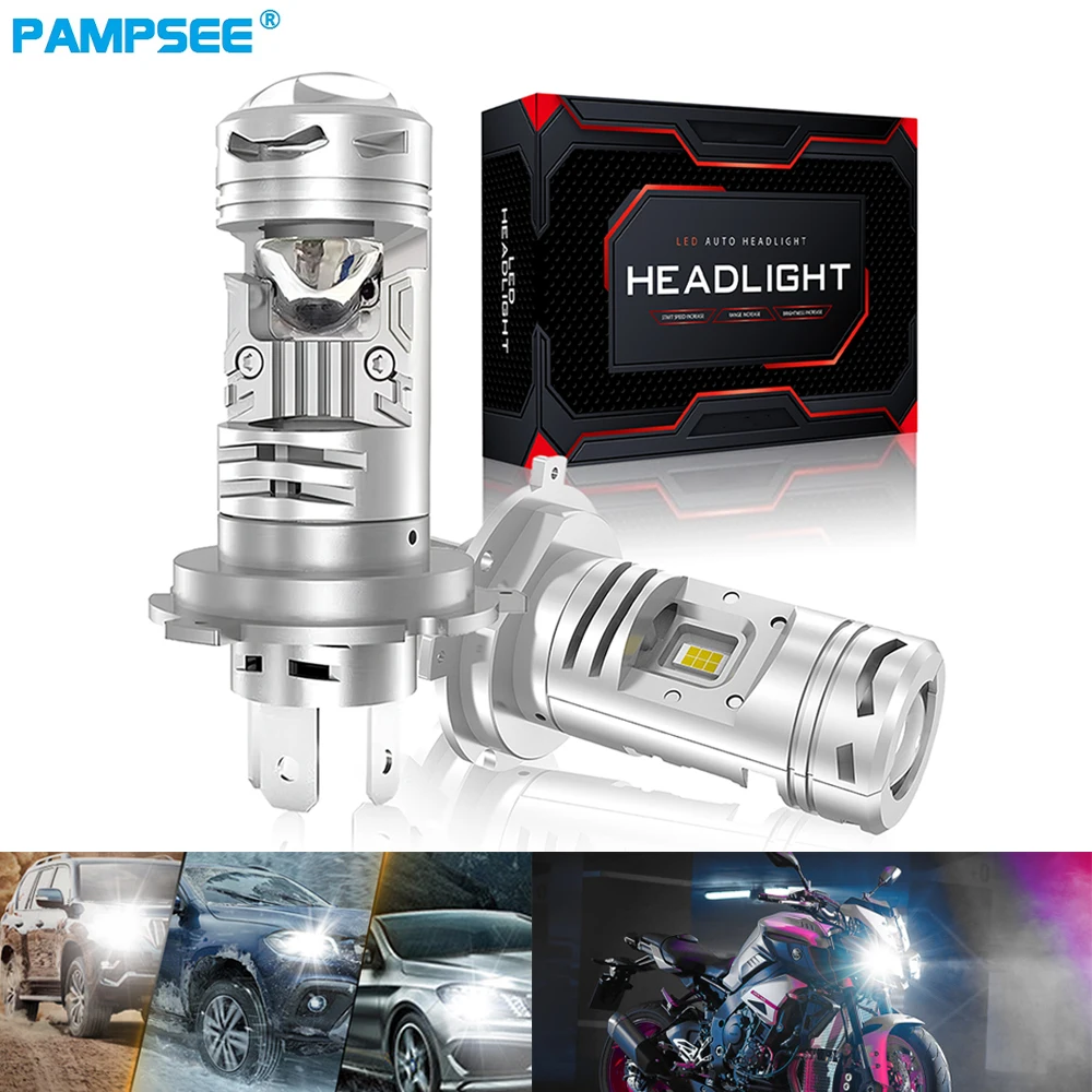 

2 шт. H4 светодиодный проектор автомобильные фары лампы объектива Canbus высокой мощности 160 Вт 32000LM 3570 CSP чипы турбо светодиодные диодные лампы 1:1 Plug Play