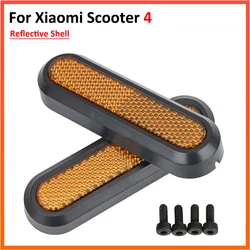 Reflective Shell For Xiaomi Electric Scooter 4 Rear Wheel Safety Decorative Cover With Screws Yellow Warning Light Parts