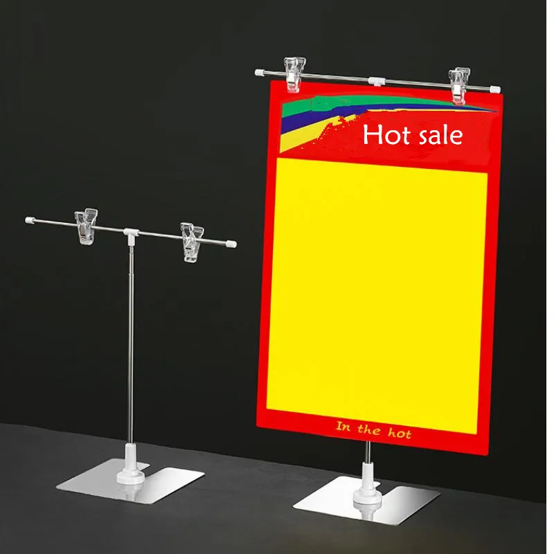 Supermarket POP poster A3/A4/A5 poster standing poster holder portable a-frame double card buckle metal advertising stand