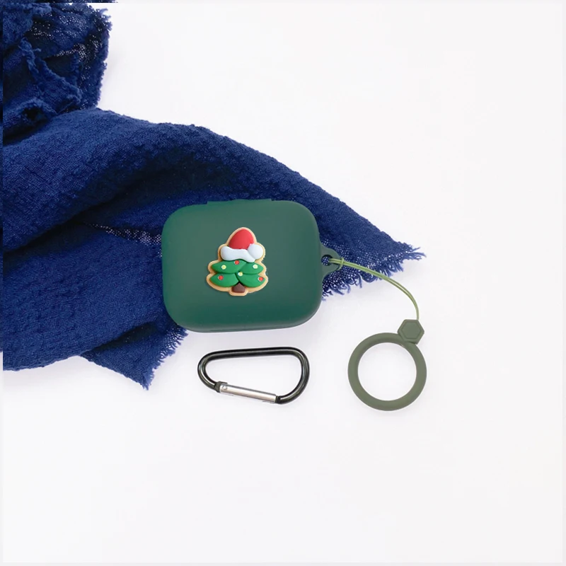 الكرتون عيد الميلاد سماعة الحال بالنسبة لسامسونج غالاكسي براعم لايف/غالاكسي براعم لايف/براعم 2 برو سيليكون شحن صندوق غطاء براعم برو