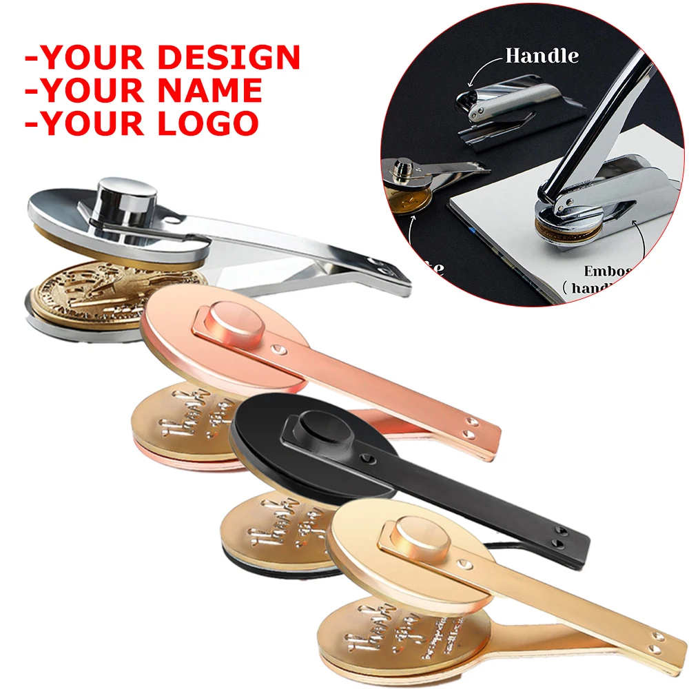 Benutzerdefinierte Druck-Embosser-Clips, individuelle Logo-Designs, personalisierte Buch-Hochzeits-Embosser-Stempel, Umschläge, Einladungskarten-Siegel, DIY