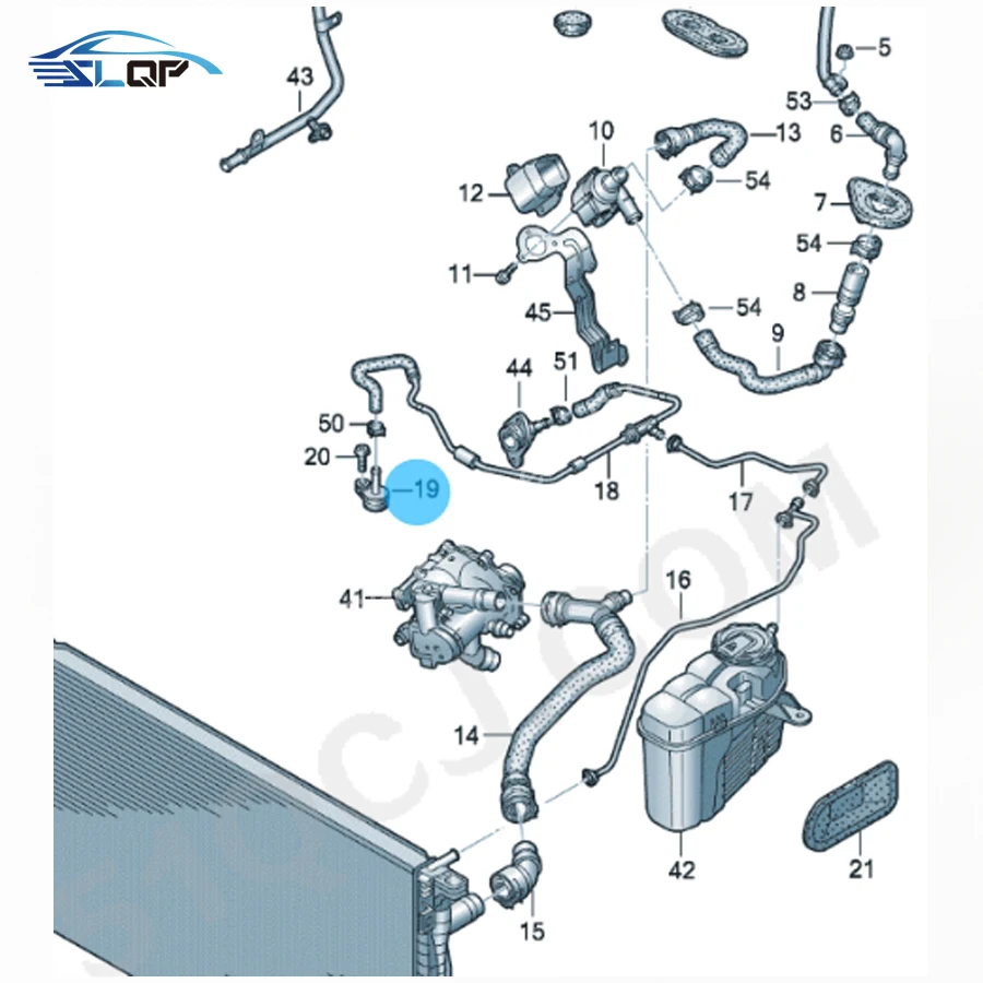 Kit de brida de manguera de motor refrigerante, 06K121143C para VW Beetle Jetta Golf MK6 CC Tiguan Passat B8 Audi A1 A3 A4 Q3 Q5, 06K 121 143 A