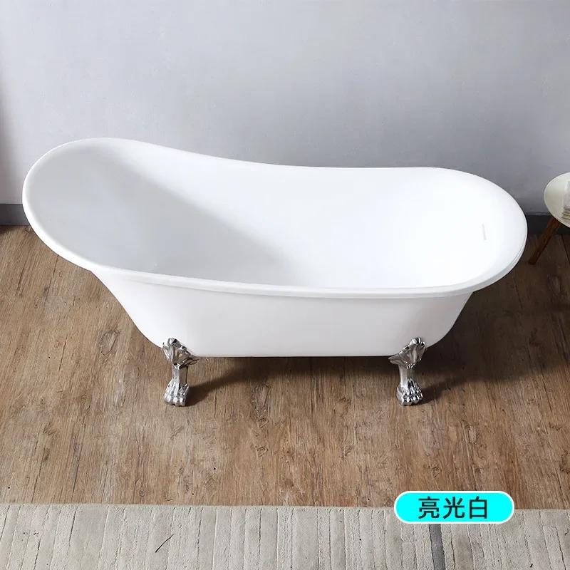 Retro princess independent acrylic bathtub household European and American antique couple color with tripod