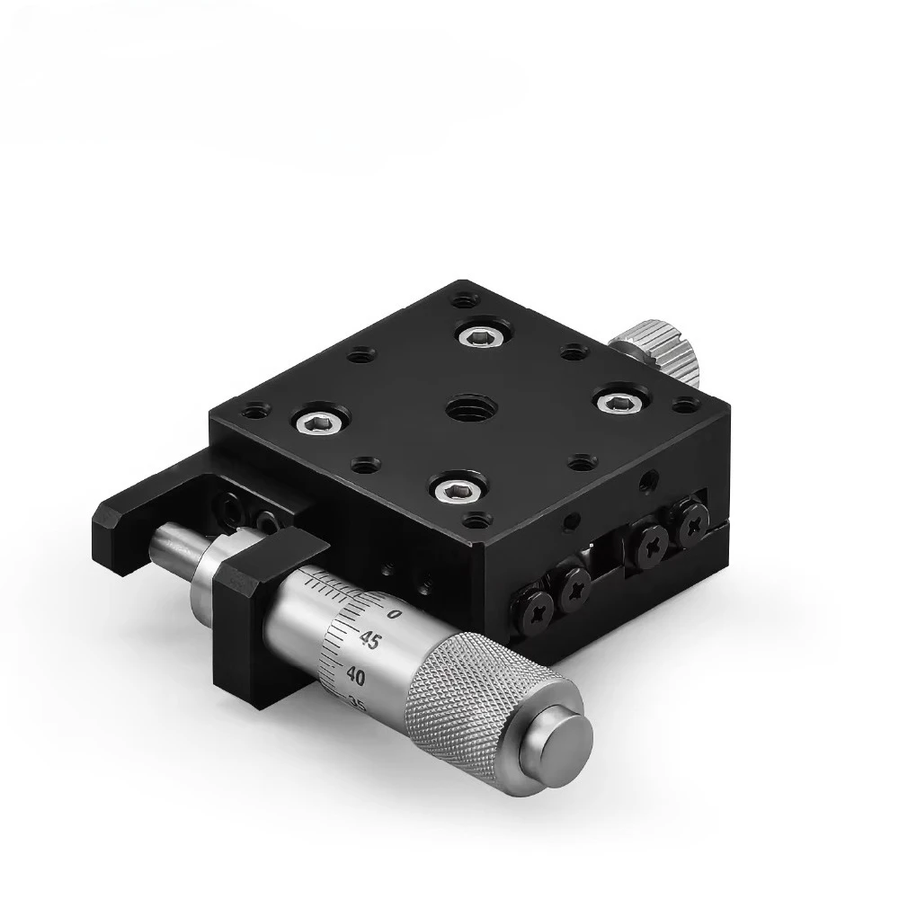 AX40-H20 High Precision 40*40mm X-axis Motion Cross Roller Aluminum Alloy Guide Blocks 6.5mm Travel Manual Positioning