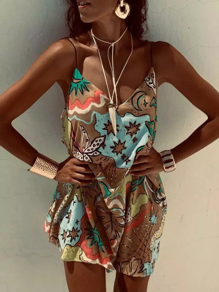 

2024 Digital Printed holiday Dress Beach Dress