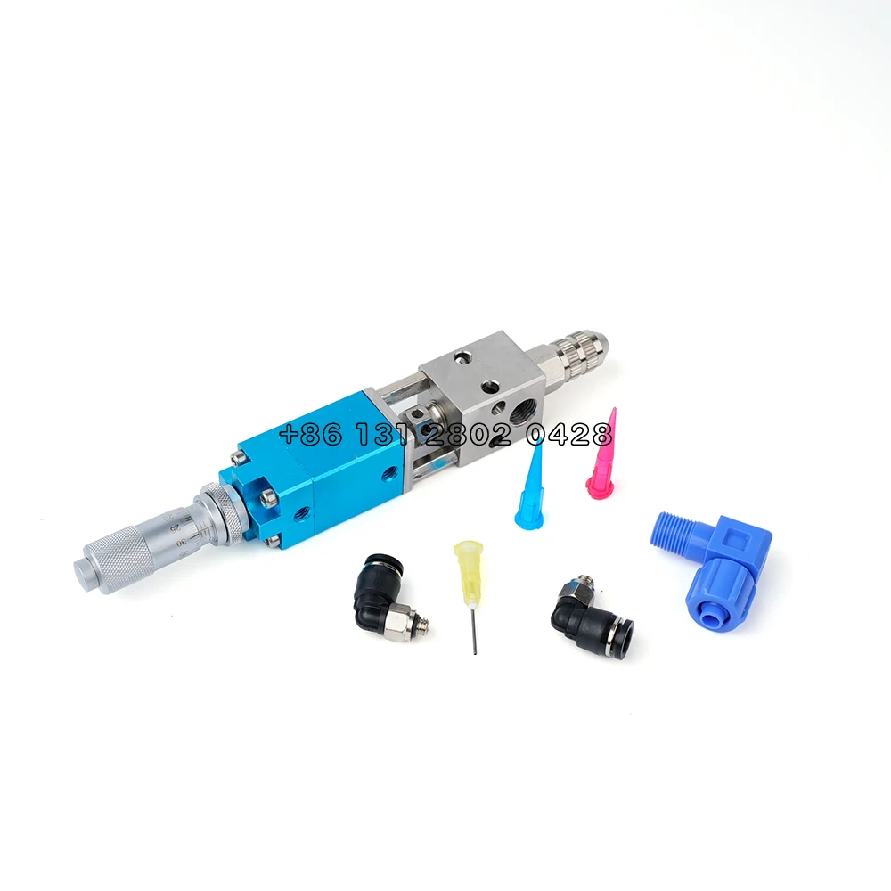 Micrometer fine adjustment dispensing valve, precision top needle dispensing valve, UV glue paint