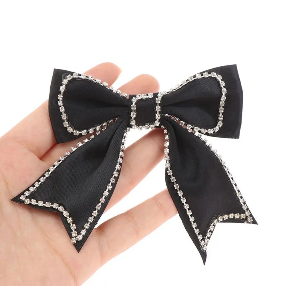 Rhinestone Shining Clamp Hole Shoe Accessories Shoe Decoration Clips Bowknot  Shoe Buckle Croc Charms Clog Sandals