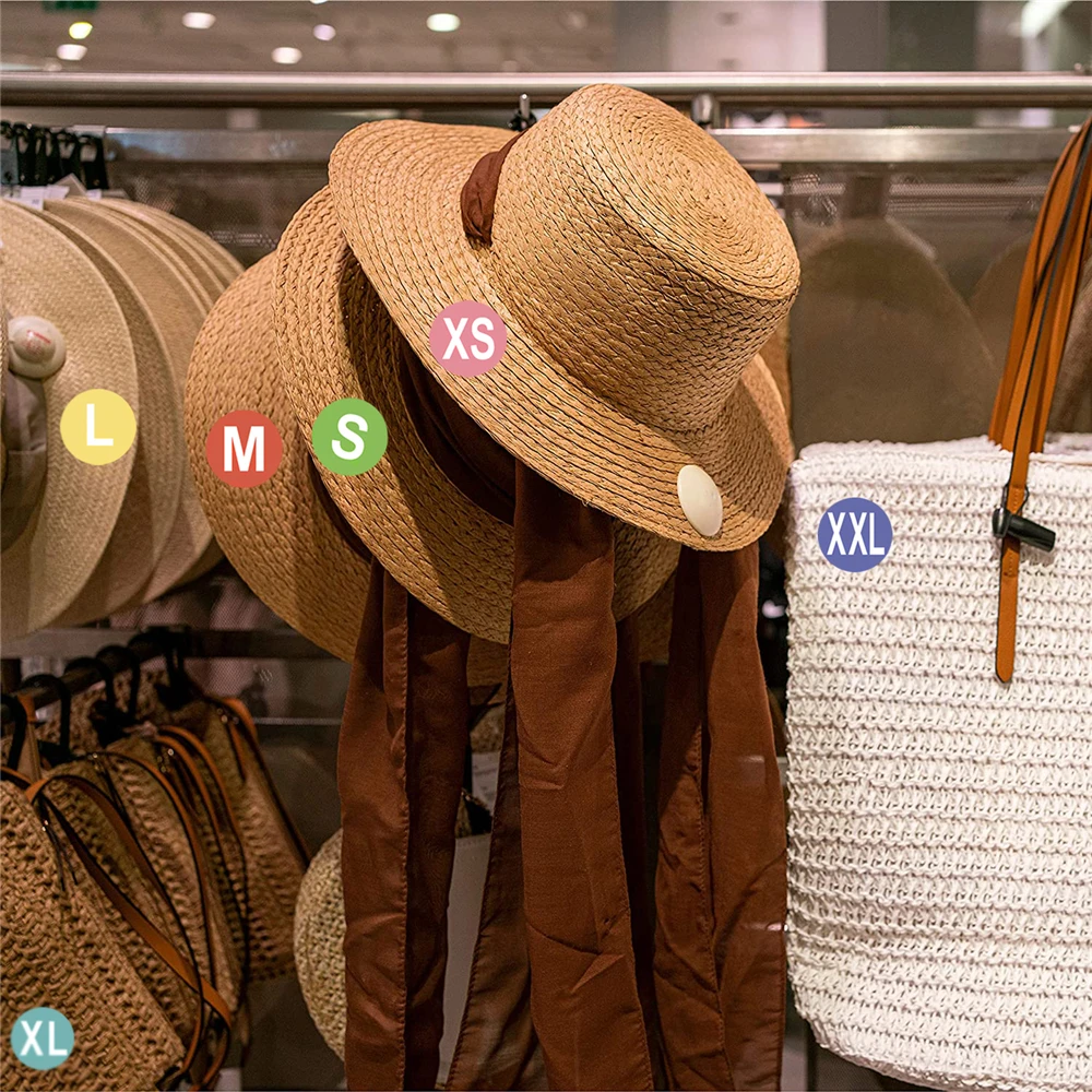 500Pcs 1นิ้วสีสติกเกอร์ขนาดซูเปอร์มาร์เก็ตเสื้อผ้าและรองเท้า Store Flea Market สำหรับเสื้อผ้าหมวกการจำแนกขนาดป้าย