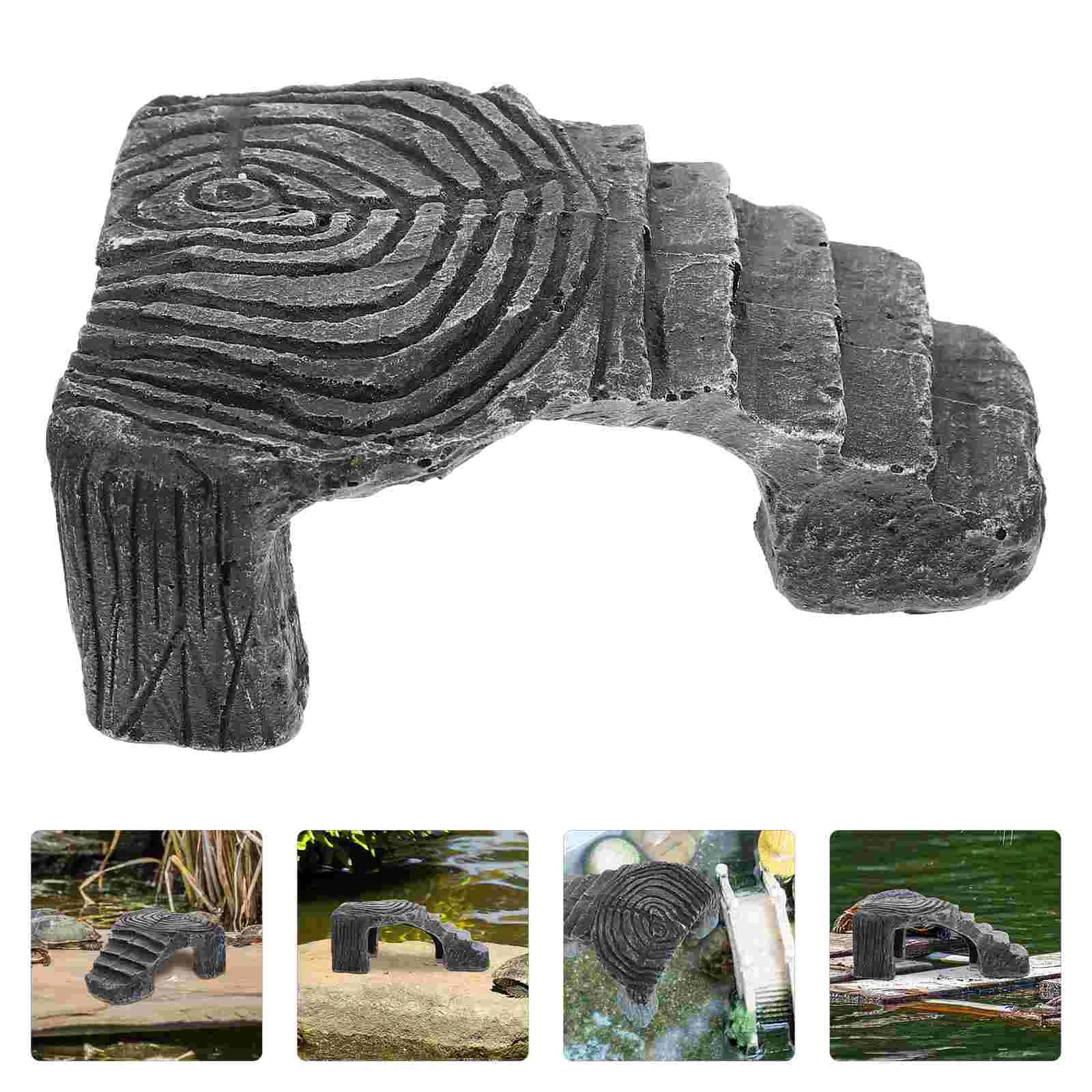 

Turtle Basking Platform Tortoise Resin Basking rockery Reptile Climbing Ramp Habitat decor Turtle Climb Platform Aquarium decors