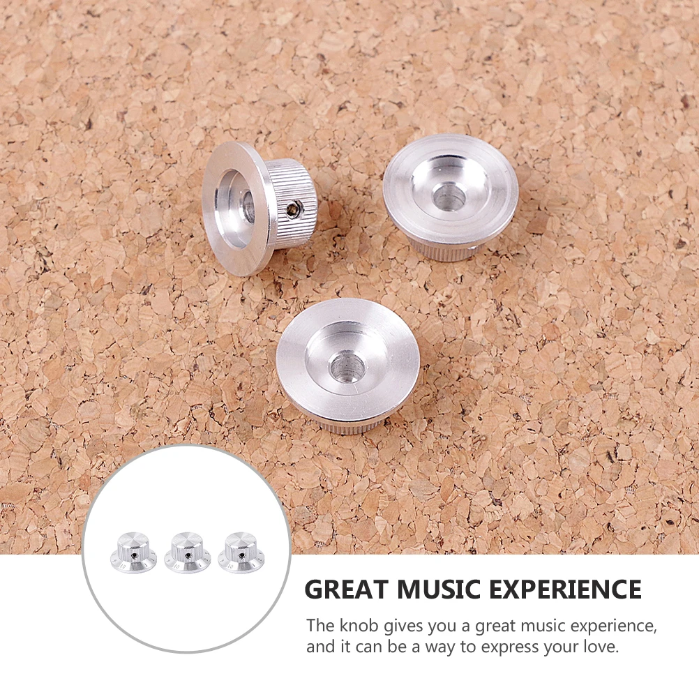 

3 Pcs Eye Knobs for Guitars Tone Volume Control Metal Round Durability Guitar Parts Musical Instruments Accessories