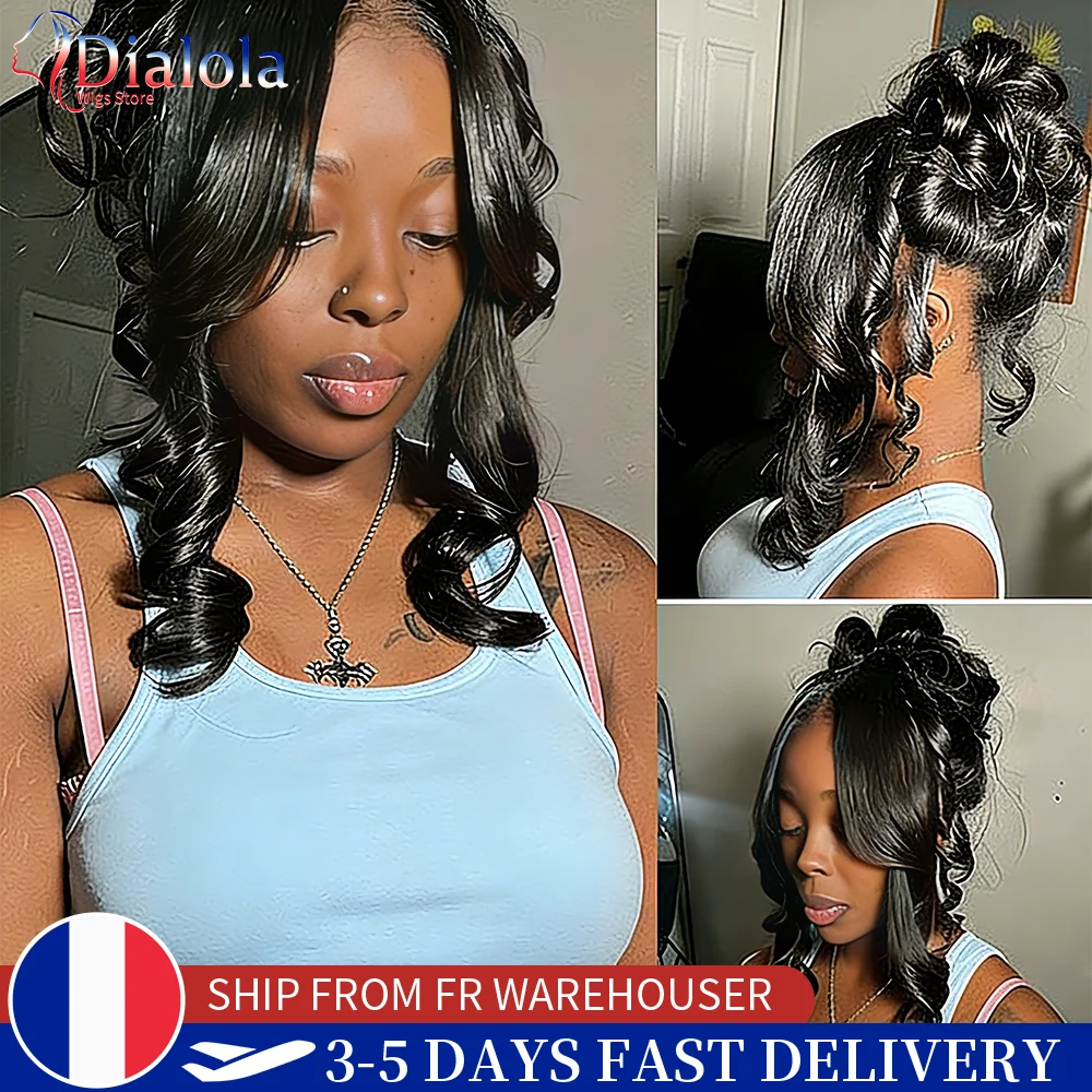 Pelucas Dialola, correa Invisi, ajuste cómodo, peluca de encaje completo 360, encaje Frontal transparente HD, onda del cuerpo, cabello humano sin pegamento, peluca lista para usar