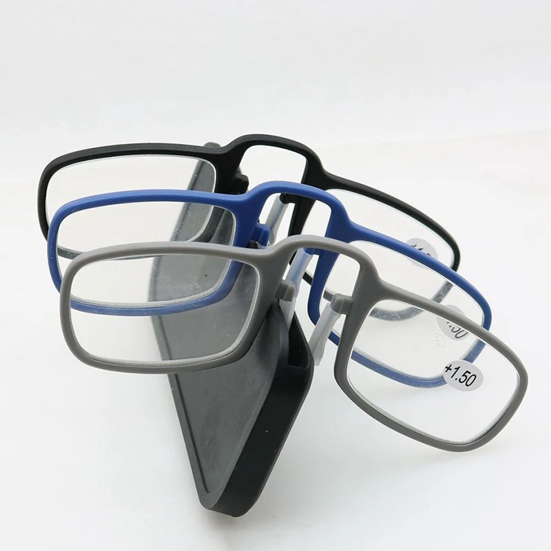 Beinlose TR90-Klemme, Nasenclip auf Lesebrille, für Männer und Frauen, tragbare Mini-Lazy-Presbyopie-Brille, mit Etui + 1 + 1,5 + 2 + 2,5 – Detail 8