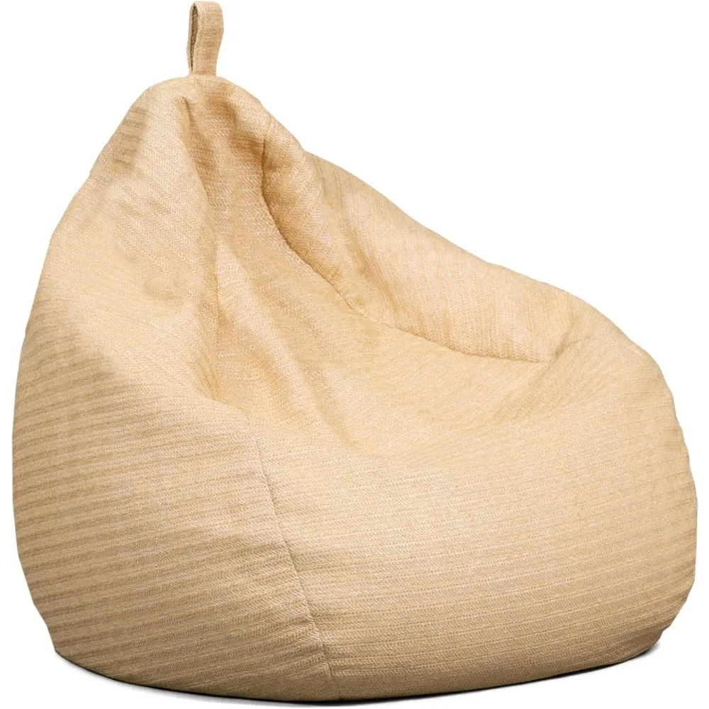 

Tuffet Weatherproof Bean Bag Chair, Natural Basket Weave, Breathable Weather Resistant Fabric, 2.5 feet Teardrop