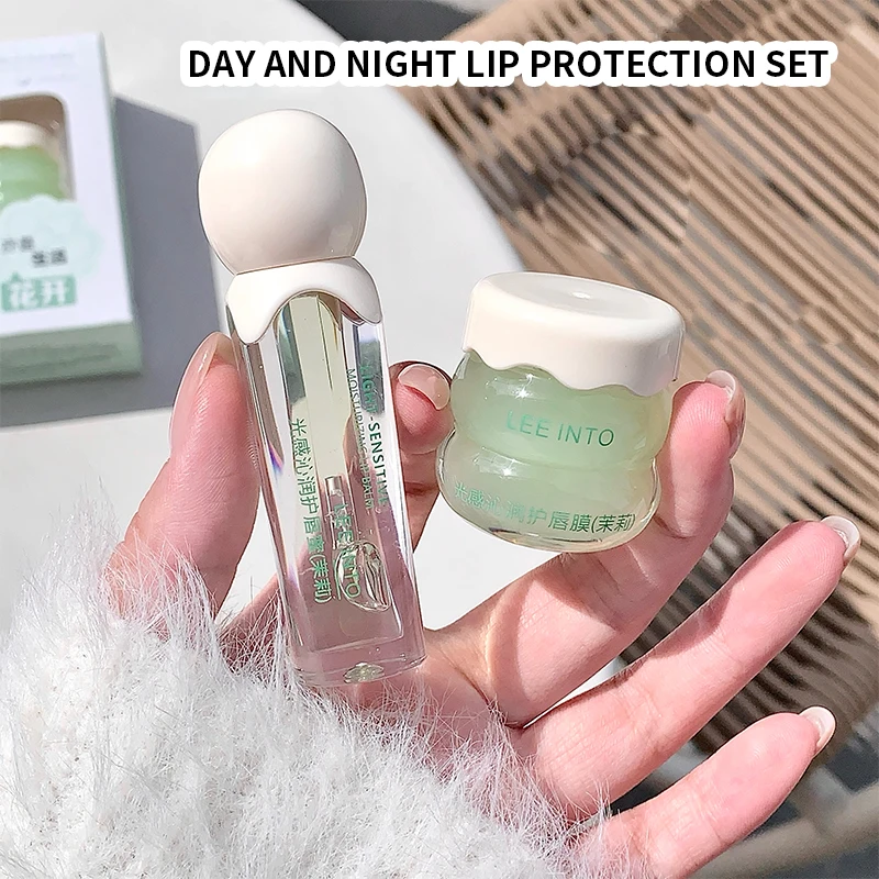 LEE INTO lip balm lip kit moisturizing water light jelly day and