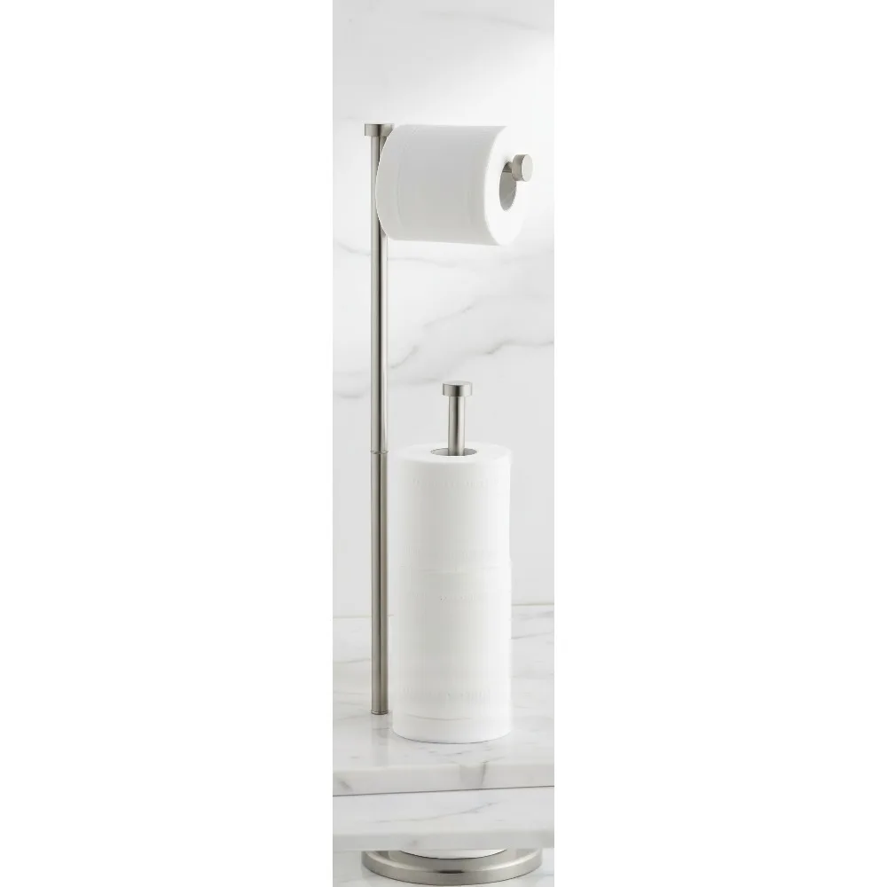 

Freestanding Toilet Paper Holder Stand with Reserve Storage for Jumbo Rolls, Heavy Base Bathroom Organizer