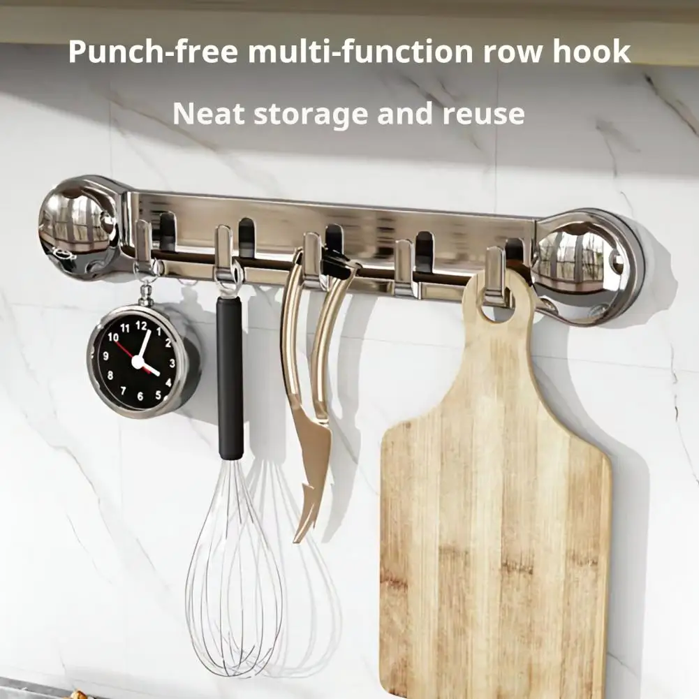 Punch-free Wall Hook Heavy Duty Suction Wall Hooks for Bathroom Kitchen Waterproof Towel Hanger with Anti-slip Design Load