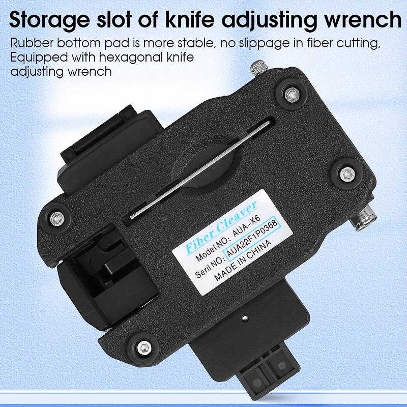 Imagem -05 - Ftth Aua-x6 Fiber Cleaver Alta Precisão Junta Fria Hot Melt Optical Fiber Cutter Knife 16 Ponto Lâmina Ferramentas