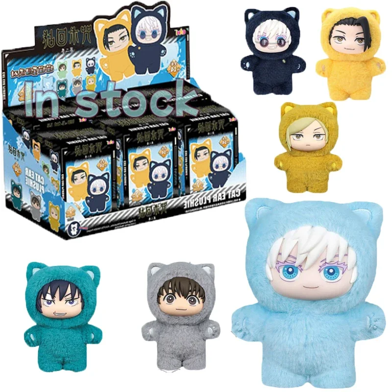 

Jujutsu Kaisen Cat Ear Plushie Blind Box Series — милая коллекция аниме-фигурок для домашнего декора, идеальный рождественский подарок для фанатов