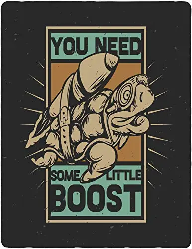 Metal Sign-Top Shelf Novelties You Need Some Little Boost Turtle Retro Laminated Sign SP4359