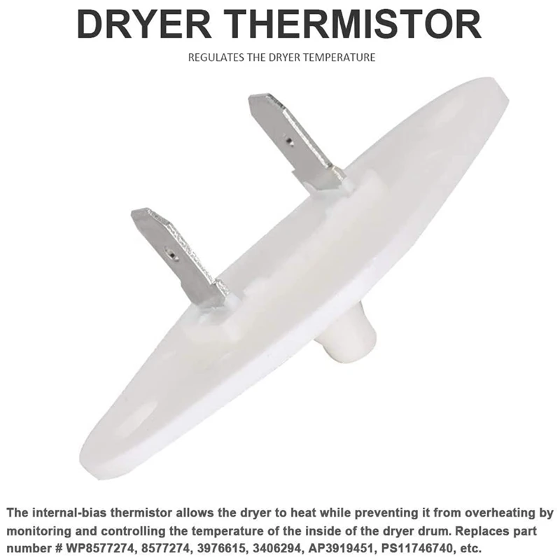 8577274 Dryer Thermistor Replacement Parts For 3976615 AP3919451 WP8577274 PS993287 3390292