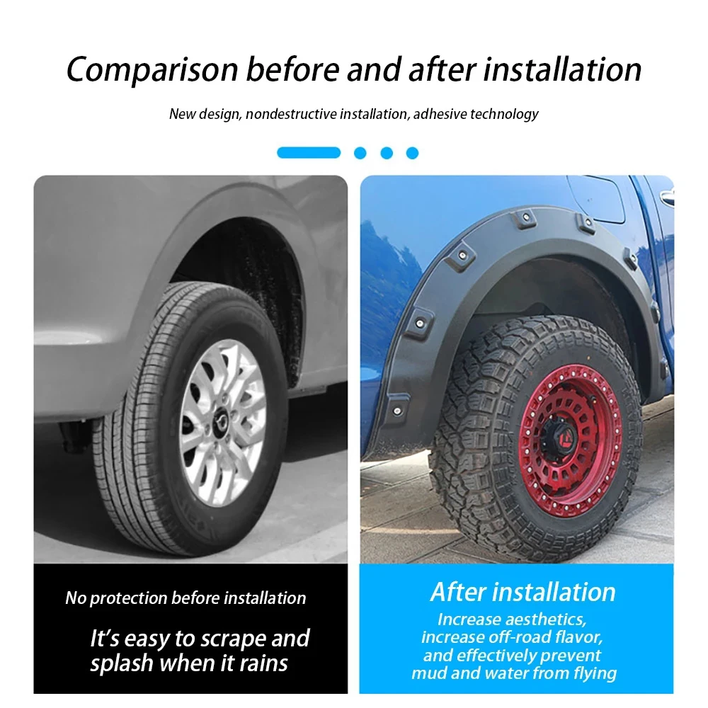 Pocket Style Fender Flares For Great Wall Gwm Cannon Poer P30 2019-2026 Pickup Car Wheel Arch Exterior Modification Accessories
