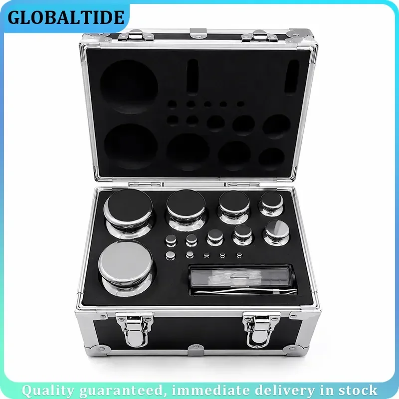 F1 Grade 23pcs 1mg-200g 304 Stainless Steel Digital Scale Calibration Weights Kit Set Precision Packed