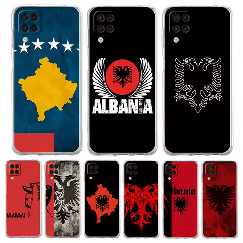 Albania Albanians Flag Clear Phone Case For Samsung A51 A71 A21S A12 A11 A31 A41 A03S A22 A13 A33 A73 A53 A52 A32 5G A23 Cover