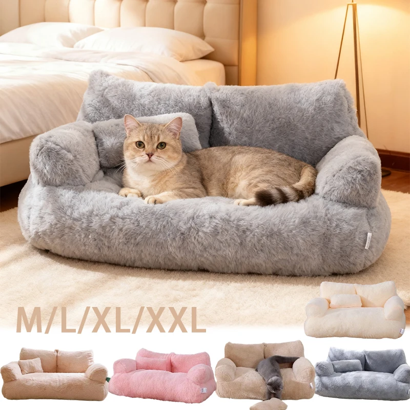 

Anti-slip Luxury Cat Bed Sofa Winter Warm Cat Nest Pet Bed for Small Medium Dogs Cats Comfortable Plush Puppy Bed Pet Supplies