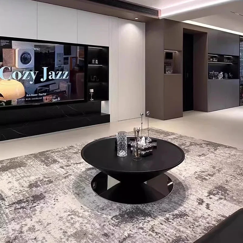 الحد الأدنى انتقائي طاولة القهوة جولة فريدة من نوعها العصرية طاولة القهوة لغرفة المعيشة الحديثة طاولة القهوة الصناعية أثاث المنزل