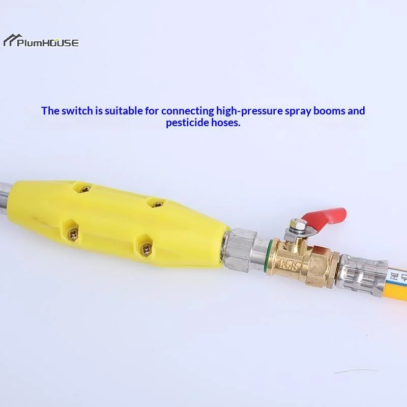 Heavy Duty Brass Steel Ball Valve Leakproof Non Slip Handle Gas Water Fitting For Garden Irrigation Agricultural Spraying Hoses