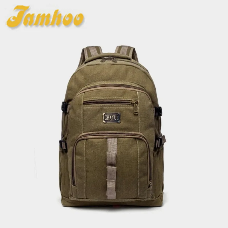 Jamhoo Canvas Travel Backpack For Man Large Capacity Outdoor Mountain Rucksack Male Backpack Teen Sport School Bag Mochilas