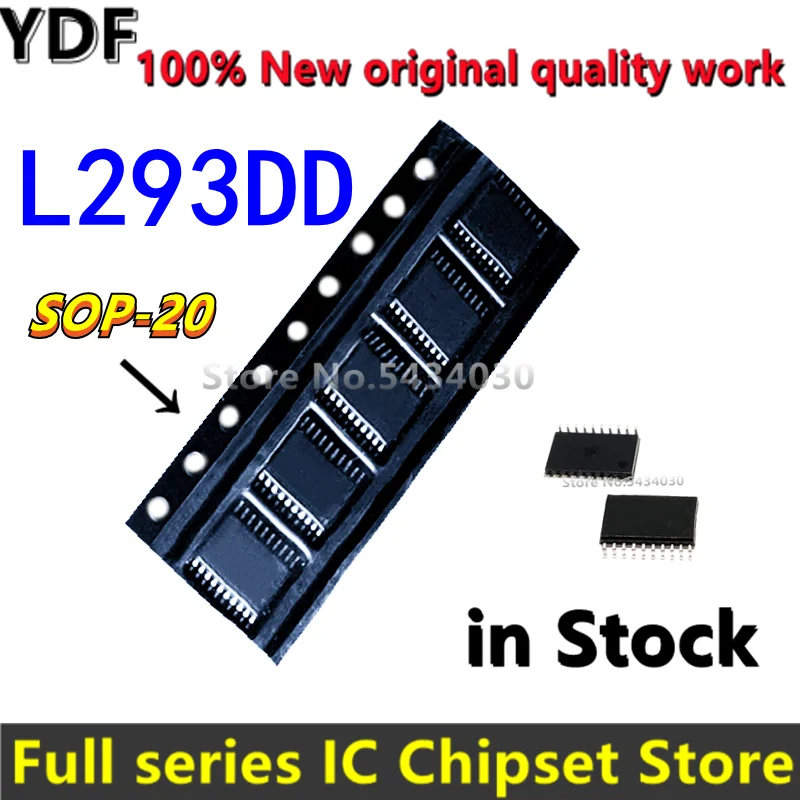 (10pcs) 100% New L293DD L293D L293 SOP-20 SMD Bridge Driver Internal switch In Stock original IC